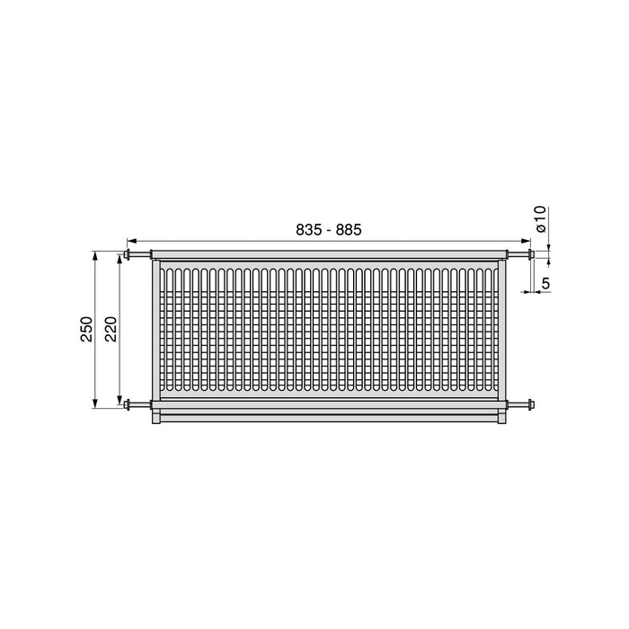Abtropfgestell aus rostfreiem Stahl Drynox, Modul 900mm, Edelstahl