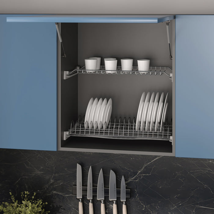 Abtropfgestell Suprastar für hohe Module, 600, Stahl, Verchromt