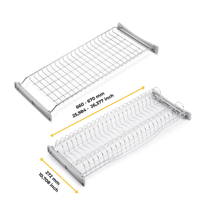 Abtropfgestell Suprastar für hohe Module, 700, Stahl, Verchromt