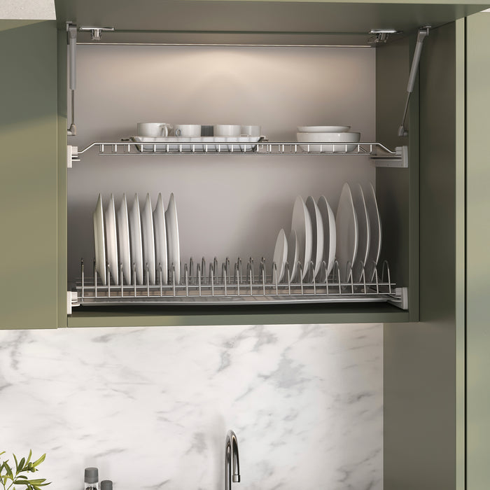 Emuca NEU | Abtropfgestell Suprastar für hohe Module, 700, Stahl, Verchromt