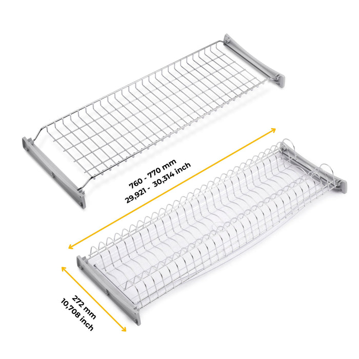 Abtropfgestell Suprastar für hohe Module, 800, Stahl, Verchromt
