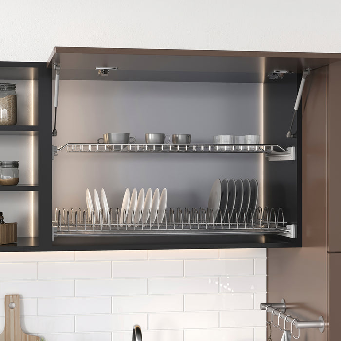 Emuca NEU | Abtropfgestell Suprastar für hohe Module, 800, Stahl, Verchromt