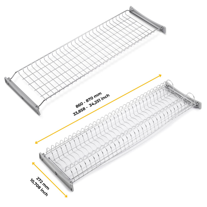 Abtropfgestell Suprastar für hohe Module, 900, Stahl, Verchromt