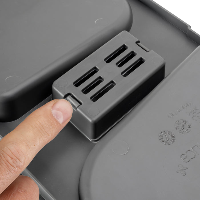 Emuca NEU | Sartie von 5 geruchsneutralisierenden Kappen für die Abdeckung des Containers Recycle, Zitrusgeruch, Kunststoff