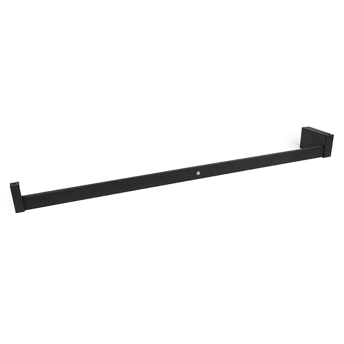 Emuca NEU | Garderobenstange mit LED-Licht Castor, mit abnehmbare Batterie und Bewegungssensor, L1.008mm, Kunststoff und Aluminium, Tiefschwarz lackiert