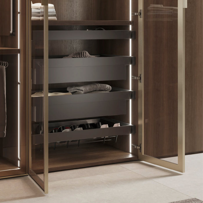 Emuca NEU | Satz von 2 Seitlicher Abstandshalter für Quartz -Rahmen, Kunststoff, Titanium