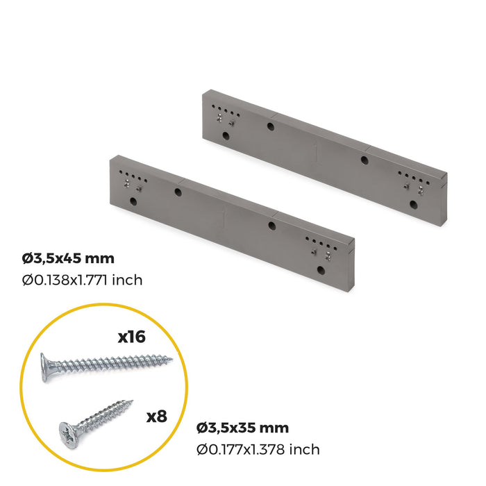 Satz von 2 Seitlicher Abstandshalter für Quartz -Rahmen, Kunststoff, Titanium