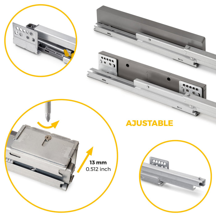 Satz Organisationsschublade und ahmen für Schrank Quartz, mit Softclose-Vollauszug, Modul 80cm, Titanium