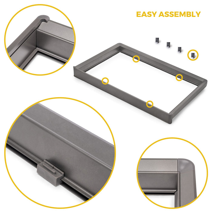 Satz Organisationsschublade und ahmen für Schrank Quartz, mit Softclose-Vollauszug, Modul 80cm, Titanium