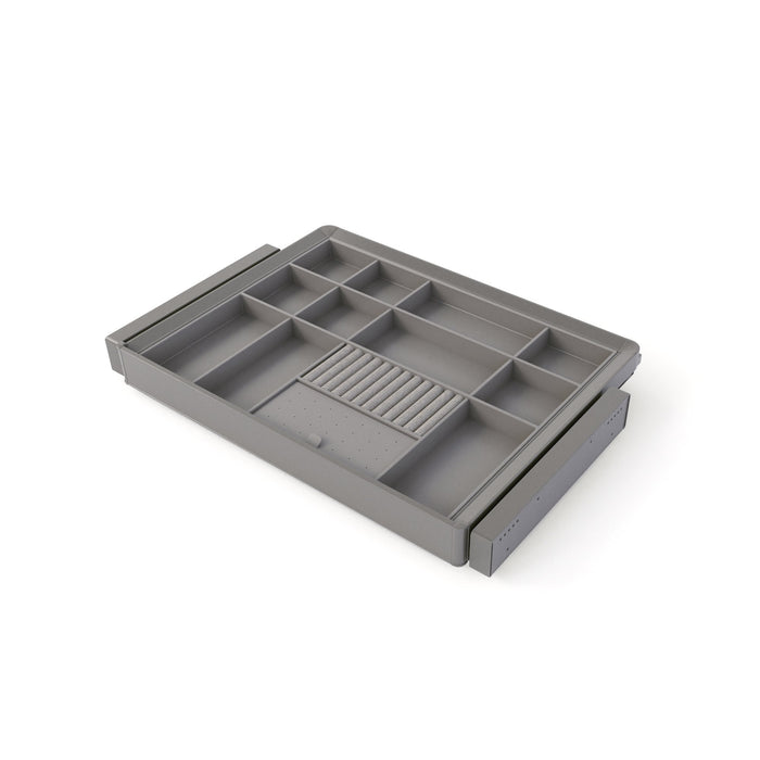 Satz Organisationsschublade und ahmen für Schrank Quartz, mit Softclose-Vollauszug, Modul 70cm, Titanium