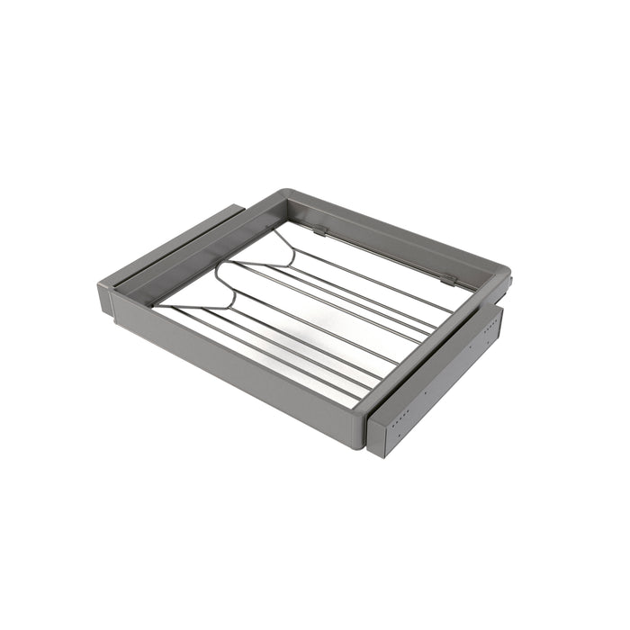 Emuca NEU | Satz aus Schuhschublade und ahmen für Schrank Quartz, mit Soft-Close- und Vollauszugsschienen, Modul 60 cm, Titan-Oberfläche