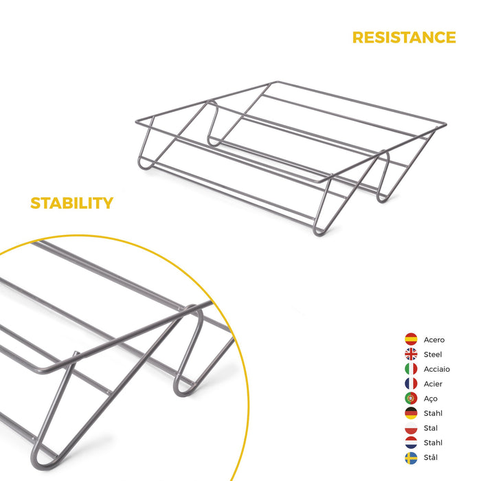 Satz aus Schuhschublade und ahmen für Schrank Quartz, mit Soft-Close- und Vollauszugsschienen, Modul 60 cm, Titan-Oberfläche