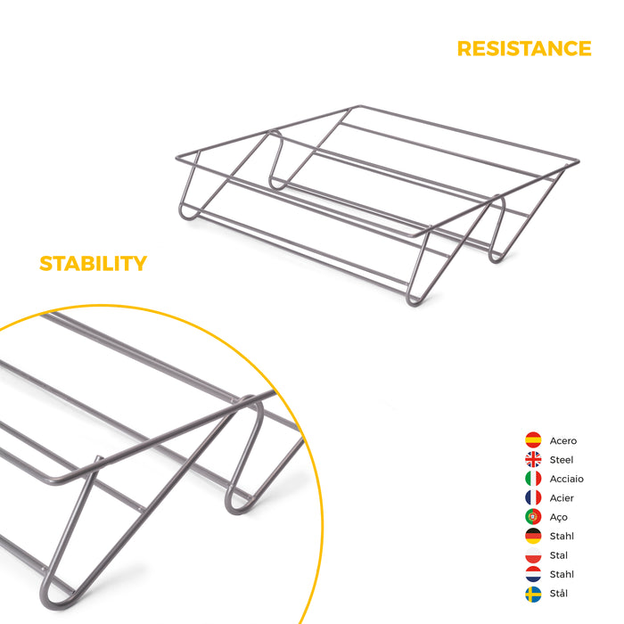 Emuca NEU | Satz aus Schuhschublade und ahmen für Schrank Quartz, mit Soft-Close- und Vollauszugsschienen, Modul 60 cm, Titan-Oberfläche