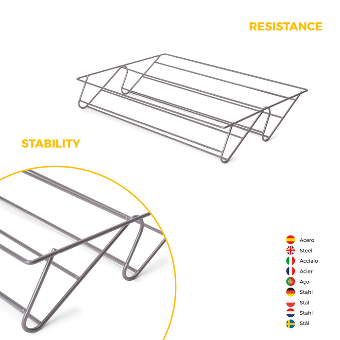 Emuca NEU | Satz aus Schuhschublade und ahmen für Schrank Quartz, mit Soft-Close- und Vollauszugsschienen, Modul 70 cm, Titan-Oberfläche