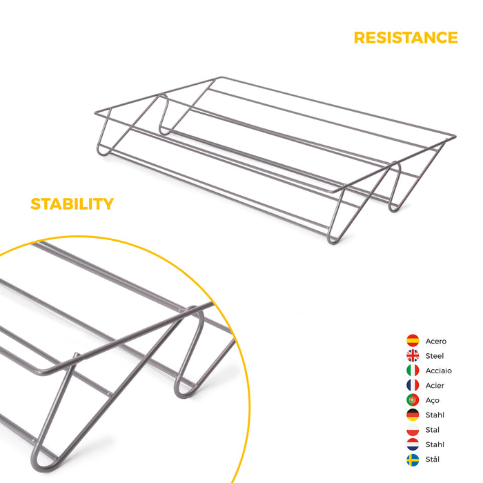 Emuca NEU | Satz aus Schuhschublade und ahmen für Schrank Quartz, mit Soft-Close- und Vollauszugsschienen, Modul 80 cm, Titan-Oberfläche