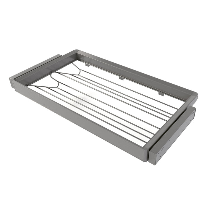 Satz aus Schuhschublade und ahmen für Schrank Quartz, mit Soft-Close- und Vollauszugsschienen, Modul 90 cm, Titan-Oberfläche