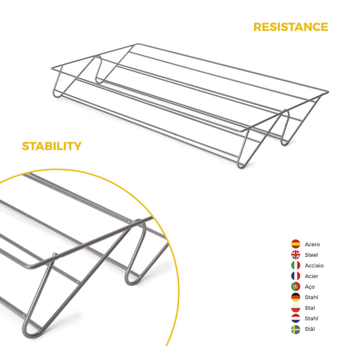 Satz aus Schuhschublade und ahmen für Schrank Quartz, mit Soft-Close- und Vollauszugsschienen, Modul 90 cm, Titan-Oberfläche