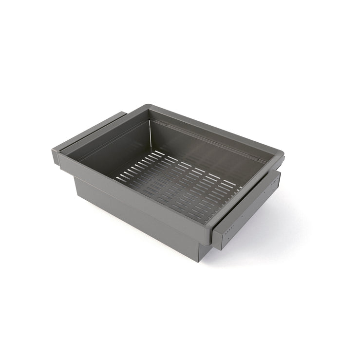 Emuca NEU | Satz aus Metallkasten und ahmen für Schrank Quartz, mit Soft-Close- und Vollauszugsschienen, Modul 70cm, Titanium