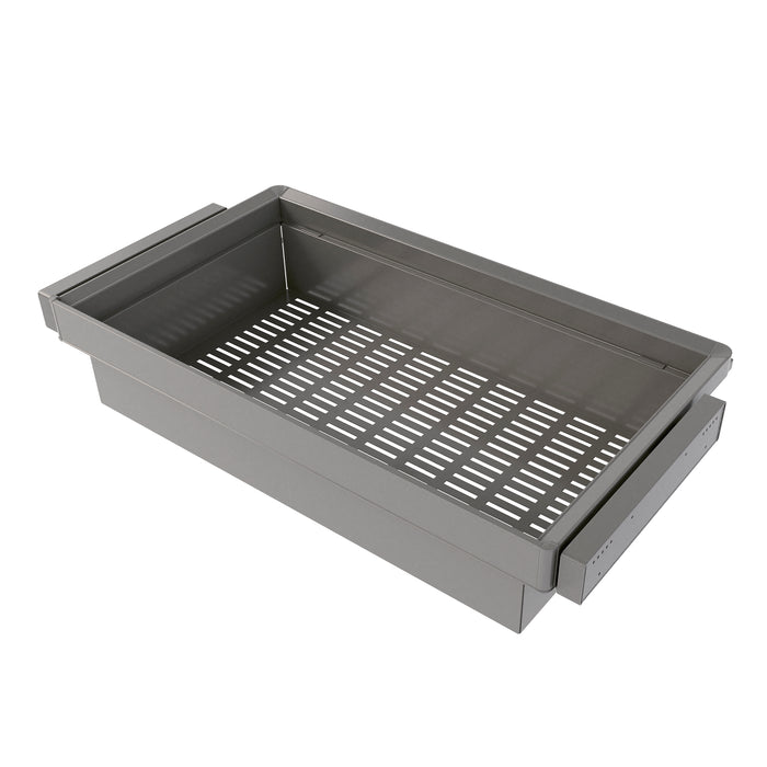 Emuca NEU | Satz aus Metallkasten und ahmen für Schrank Quartz, mit Soft-Close- und Vollauszugsschienen, Modul 90cm, Titanium