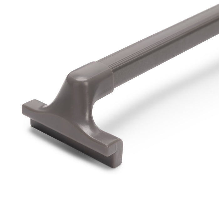 Emuca NEU | Satz aus 7-Stangen-Hosenhalter und ahmen für Schrank Quartz, mit Soft-Close- und Vollauszugsschienen, Modul 90 cm, Titan-Oberfläche