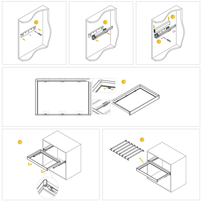 Satz aus 7-Stangen-Hosenhalter und ahmen für Schrank Quartz, mit Soft-Close- und Vollauszugsschienen, Modul 80 cm, Titan-Oberfläche