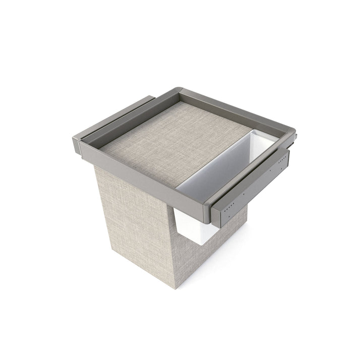 Satz aus Hilfstablett, Wäschekorb und ahmen für Schrank Quartz, mit Soft-Close- und Vollauszugsschienen, Modul 60 cm, Titan-Oberfläche