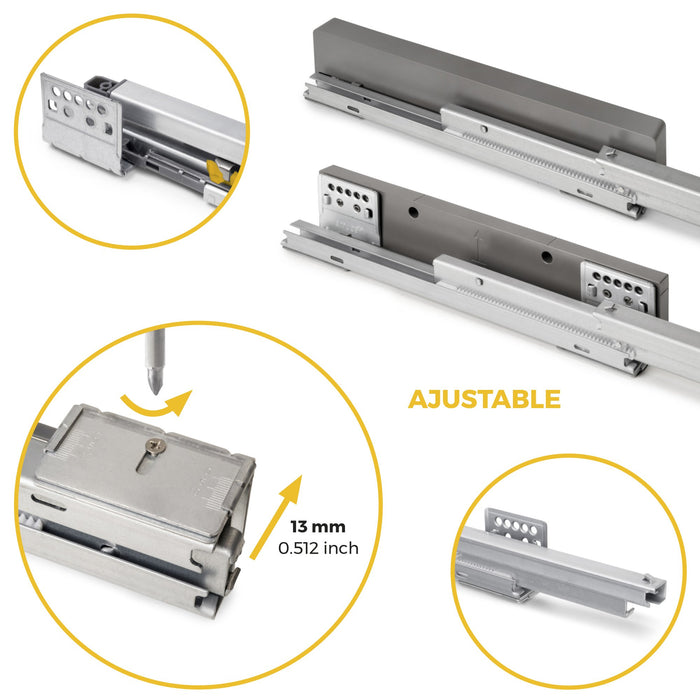 Satz aus 7-Stangen-Hosenhalter, Wäschekorb und ahmen für Schrank Quartz, mit Soft-Close- und Vollauszugsschienen, Modul 80 cm, Titan-Oberfläche