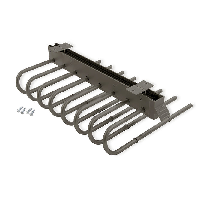 Emuca NEU | Ausziehbarer Hosenbügel, Links, Stahl und Kunststoff, Titanium