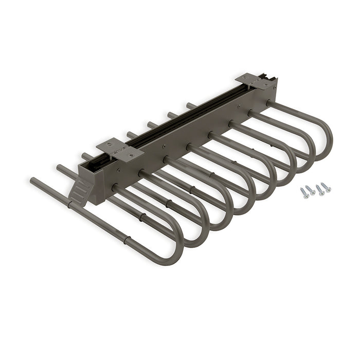 Emuca NEU | Ausziehbarer Hosenbügel, Rechts, Stahl und Kunststoff, Titanium