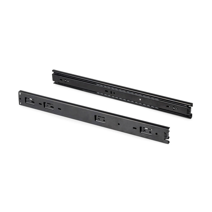 Emuca | 5er Satz Kugelführungen, H 45mm, T 600mm, Vollauszug, Schwarz