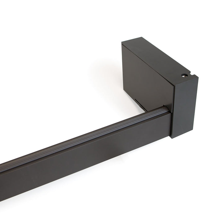 Garderobenstange LED-Licht Castor Bewegungssensor, L558mm, Kunststoff Aluminium, Mokka metallic