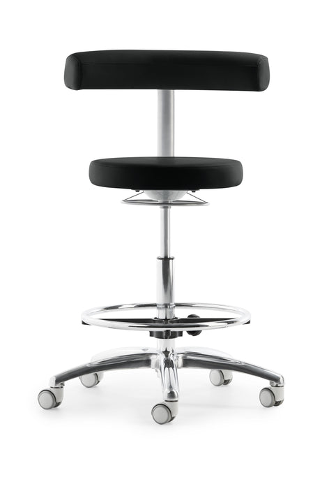 Funktionsdrehstuhl mit extra hohem Lift 1281 | Gestell Lichtgrau/Aluminium poliert