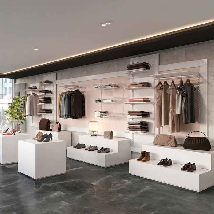 Satz von 2 Drahtböden Halterungen Jagmet, Stahl, Weiß lackiert