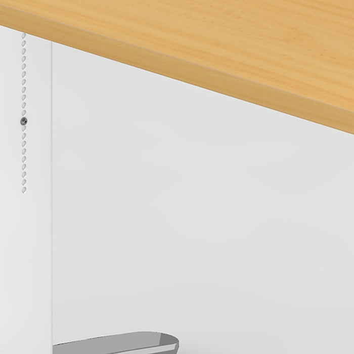 Hammerbacher | Schreibtisch C-Fuß 160x80cm Buche / Weiß