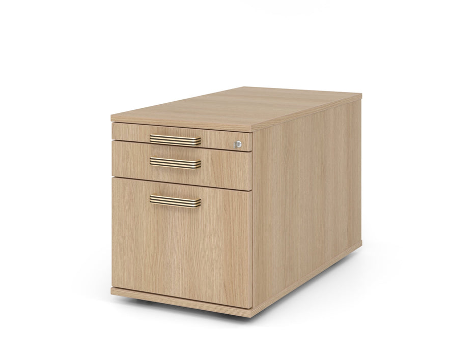 Hammerbacher | Rollcontainer 80cm, 1Schub, 1HR, Schl.SG Eiche