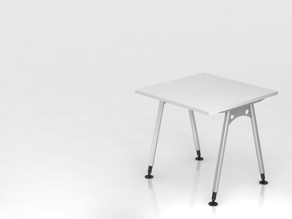 Hammerbacher | Schreibtisch A-Fuß 80x80 Weiß