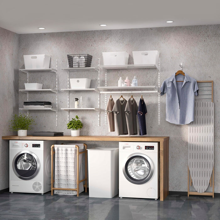 Satz von 2 Drahtböden Halterungen Jagmet, Stahl, Weiß lackiert