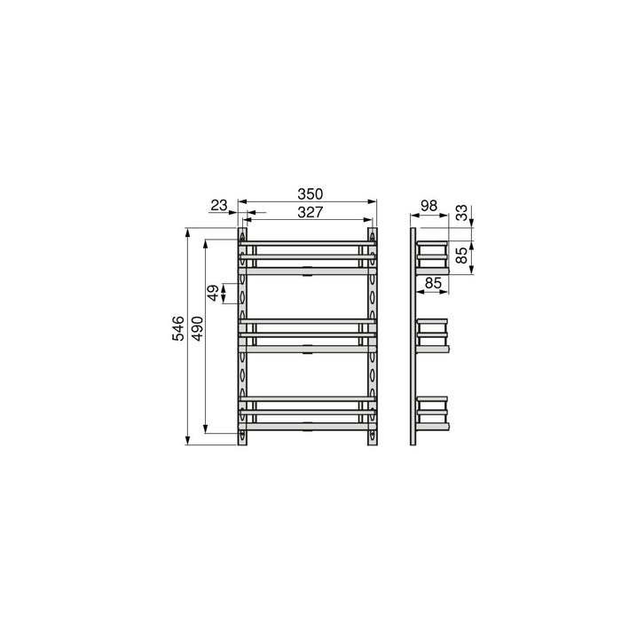 Lot Gewürzregal ablage Titane Küchenmöbel oder Montage an die Wand, Stahl, Anthrazitgrau