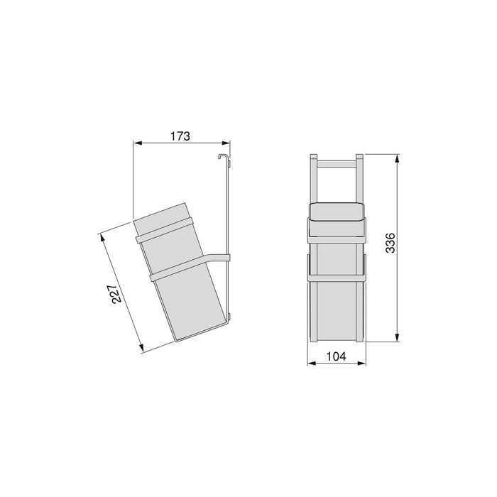 Küchenmesserhalter Titane, Stahl Kunststoff, Anthrazitgrau