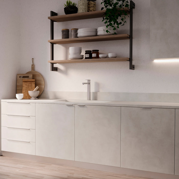 Emuca | Lot von 10 Möbelgriffe Setubal, L198mm, 128mm Achsenabstand, Aluminium, matt eloxiert