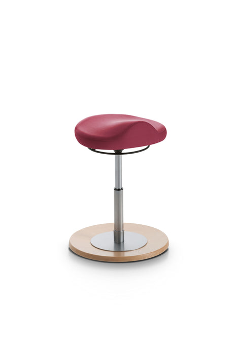 Kinderpendelhocker | mit ergonomisch geformtem Komfortsitz 1102 | Rot | Gestell Buche