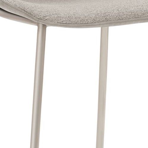 mayer | Tresenhocker mySOLO | Muschelgrau meliert Lichtgrau | Gestell Edelstahl gebürstet