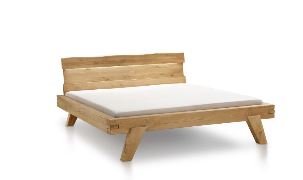 Gradel | Bergen | Bett | Balkenbett | Beleuchtung optional | Material- & Farbauswahl