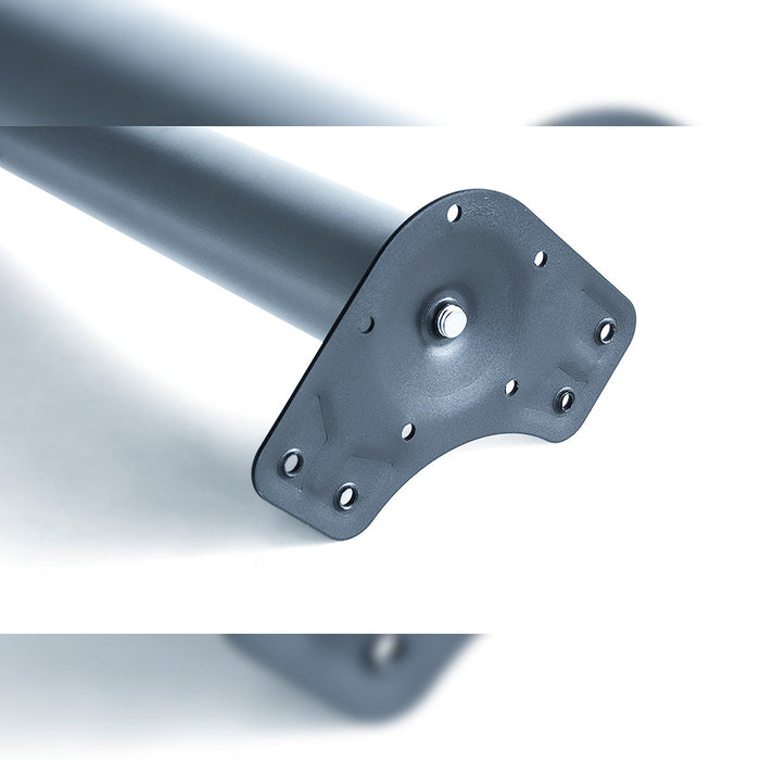 Lot von 4 Tischbeine, Durchmesser 60mm, H 830mm, Stahl, Silbergrau