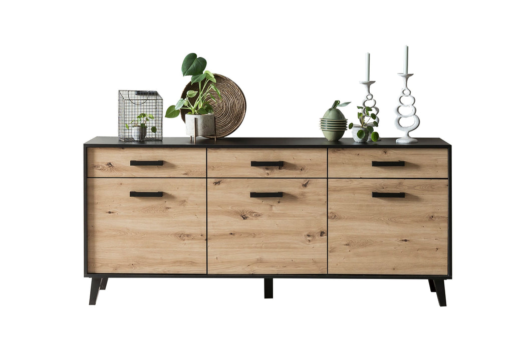 Hometrend | ARTONA 084 Sideboard | Dekor Artisan Eiche / Schwarz
