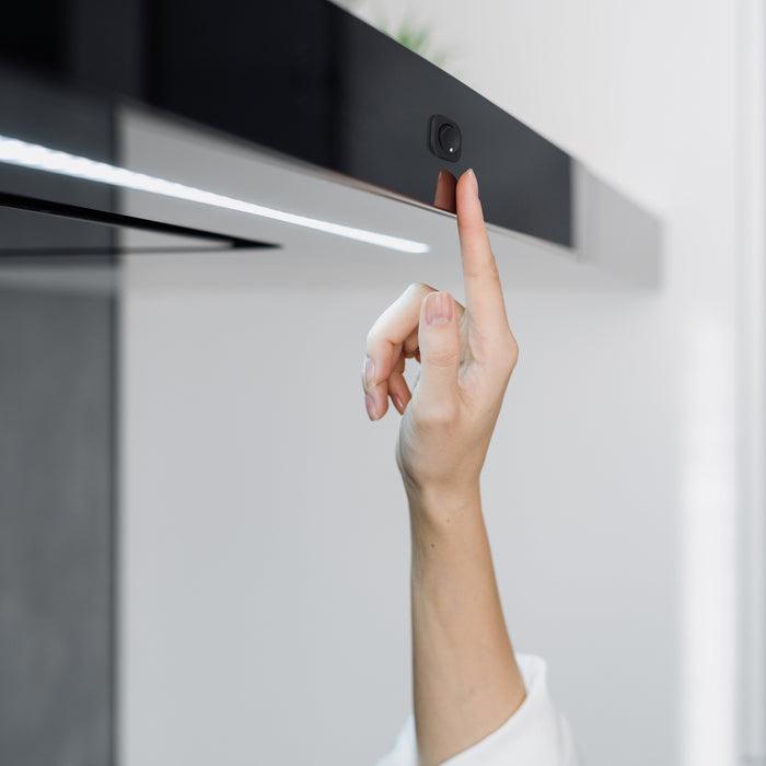 Satz von 10 Schaltern die Unterputzmontage D21x21, Kunststoff, Schwarz