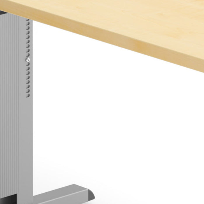 Hammerbacher | Schreibtisch C-Fuß 160x80cm Ahorn / Silber