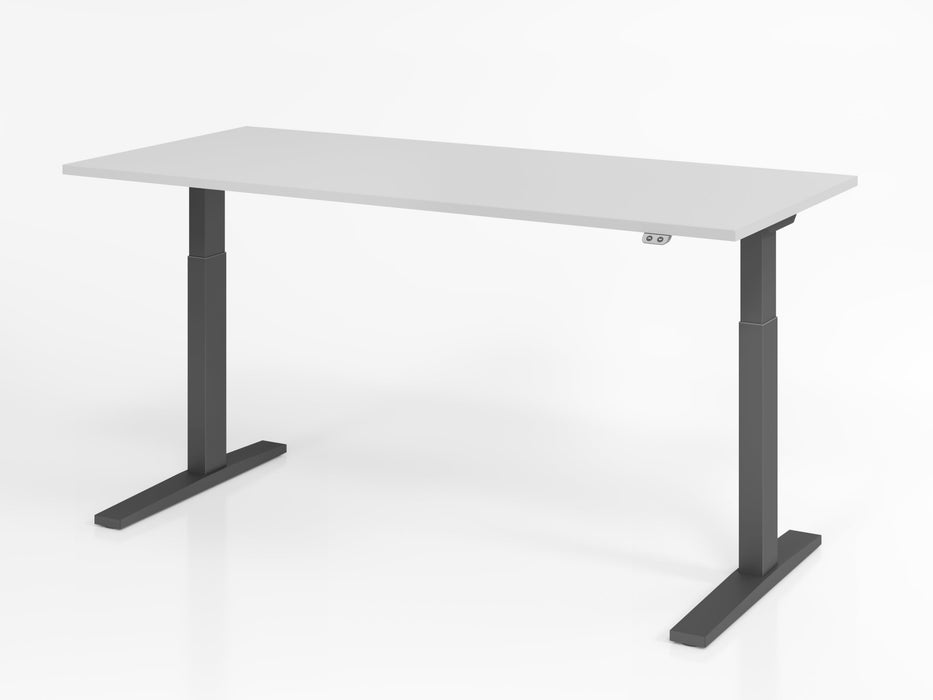 Hammerbacher | Sitz-Steh-Schreibtisch el. 180x80cm Grau / Graphit