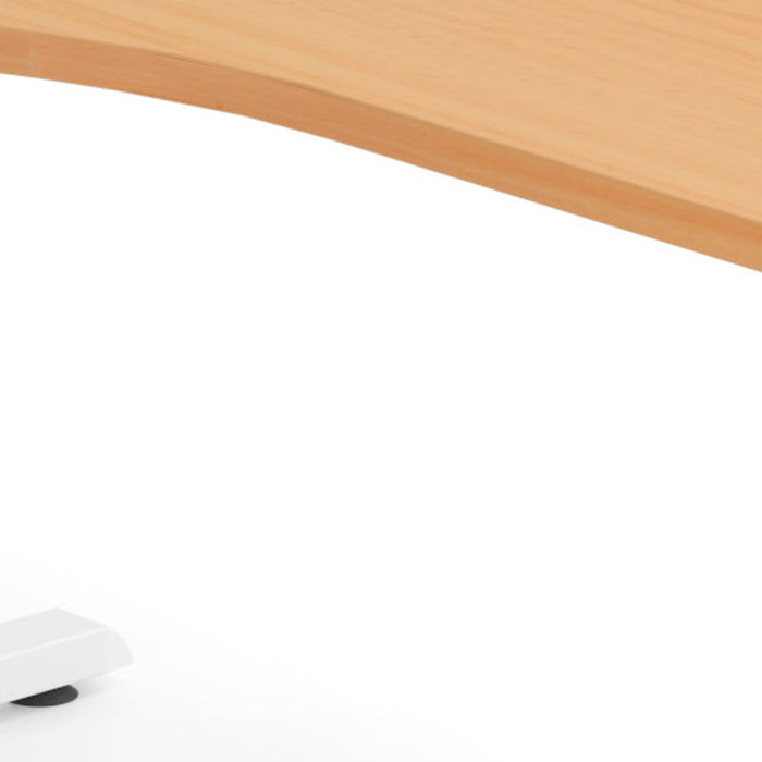 Hammerbacher | Schreibtisch C-Fuß 180x100 / 80cm Buche / Weiß