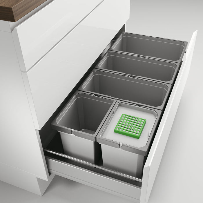 Naber | Cox® Box 235 S 1000-5 Bio Abfallsammler für vorhandene Auszüge hellgrau